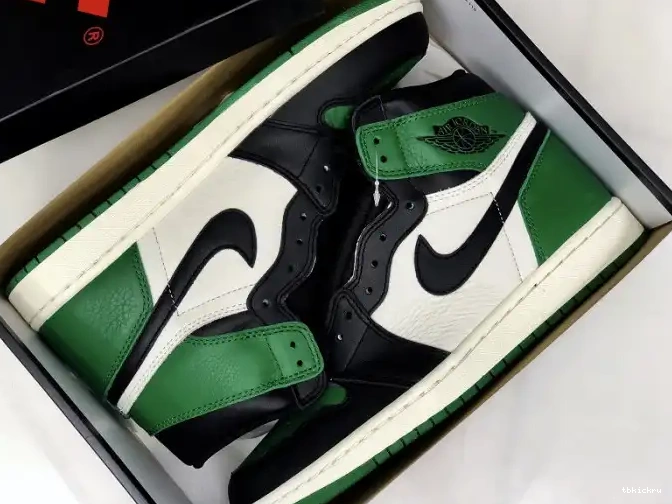 Rep TBkick 555088-302 NRG Green High OG 1 Pine Sail-Black Air Jordan 0619